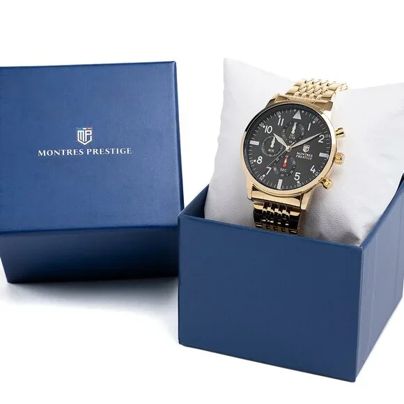 Invicta X Montres Prestige Pilot Gold/Black Men's Watch 42mm MPW-0079 New! - Picture 7 of 7